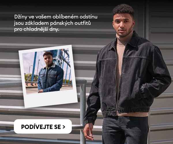 Džíny ve vašem oblíbeném odstínu jsou základem pánských outfitů pro chladnější dny.