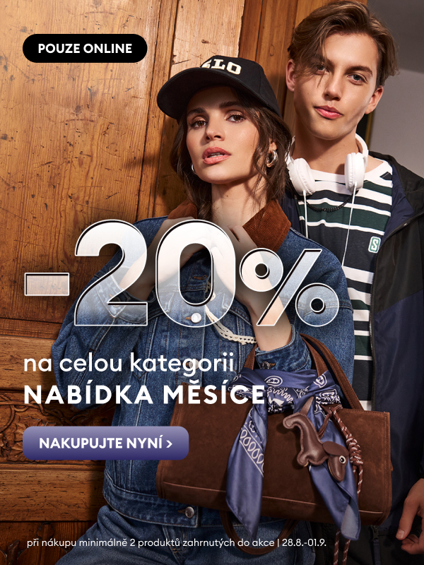 -20% na celou kategorii Nabídka měsíce s kódem: off20. Pouze online.