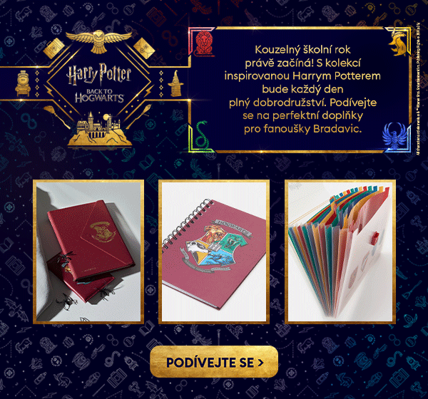 Kouzelný školní rok právě začíná! S kolekcí inspirovanou Harrym Potterem bude každý den plný dobrodružství. Podívejte se na perfektní doplňky pro fanoušky Bradavic.