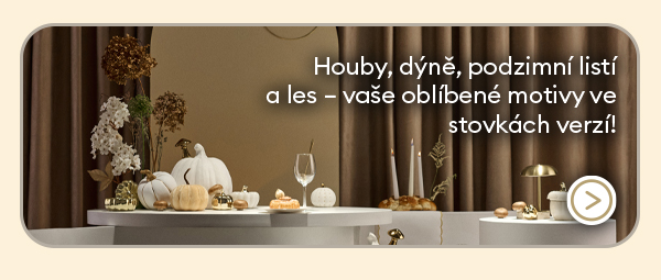 Houby, dýně, podzimní listí a les – vaše oblíbené motivy ve stovkách verzí!