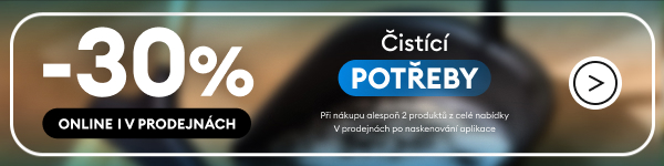 -30% na VŠECHNY produkty na úklid, v prodejnách po naskenování aplikace