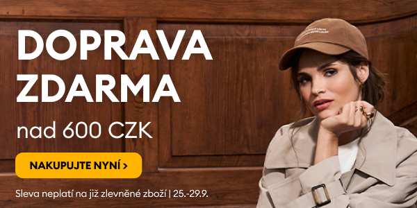  Doprava zdarma od 600 CZK na nezlevněné produkty.