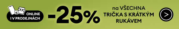 -25% na všechna trička při nákupu alespoň dvou triček s kódem omni25tshirt. Online a v kamenných prodejnách.