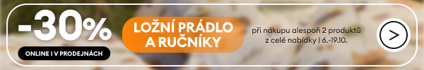 -30% LOŽNÍ PRÁDLO A RUČNÍKY.Při nákupu alespoň 2 produktů z celé nabídky s kódem OMNI30COZY. V prodejnách po naskenování aplikace.