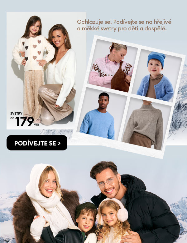 Ochlazuje se! Podívejte se na hřejivé a měkké svetry pro děti a dospělé.