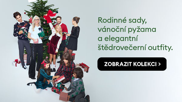 Rodinné sady, vánoční pyžama a elegantní štědrovečerní outfity.