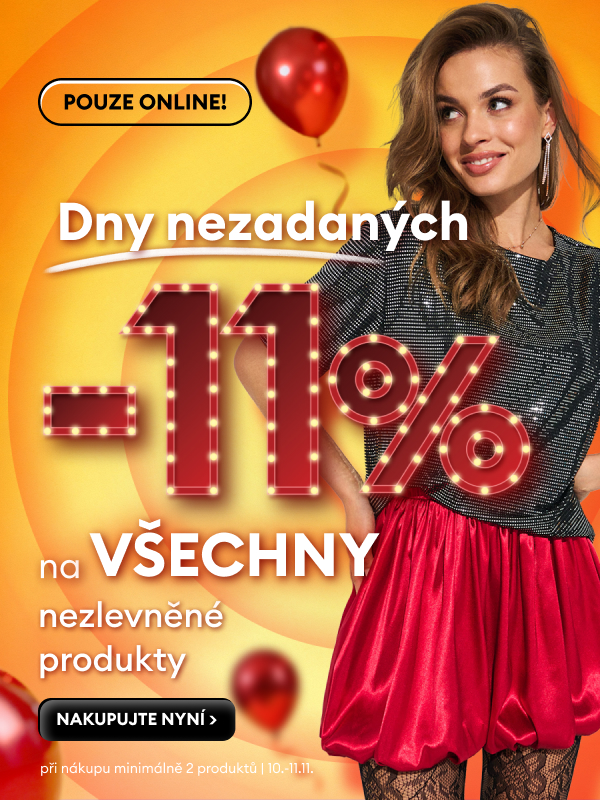Dny nezadaných: -11 % na všechny nezlevněné produkty s kódem sin11.