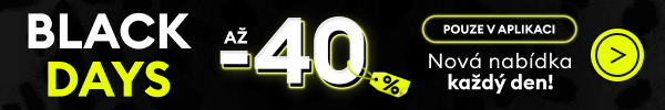 Pouze v aplikaci: Black Days až -40%. Nová nabídka každý den.