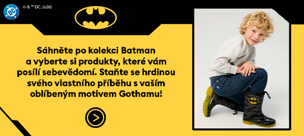Sáhněte po kolekci Batman a vyberte si produkty, které vám posílí sebevědomí. Staňte se hrdinou svého vlastního příběhu s vaším oblíbeným motivem Gothamu!