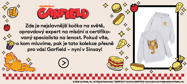 Zde je nejslavnější kočka na světě, opravdový expert na mlsání a certifikovaný specialista na lenost. Pokud víte, o kom mluvíme, pak je tato kolekce přesně pro vás! Garfield – nyní v Sinsay!