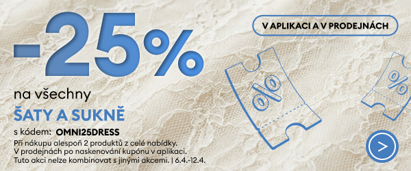 -25% na všechny šaty a sukně