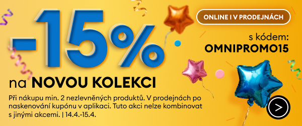-15% s kódem omnipromo15 při nákupu min. 2 nezlevněných produktů.