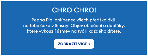 Chro chro! Peppa Pig, oblíbenec všech předškoláků, na tebe čeká v Sinsay! Objev oblečení a doplňky, které vykouzlí úsměv na tváři každého dítěte.