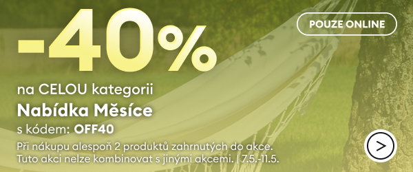 Pouze online: -40 % v kategorii Nabídka měsíce s kódem off40