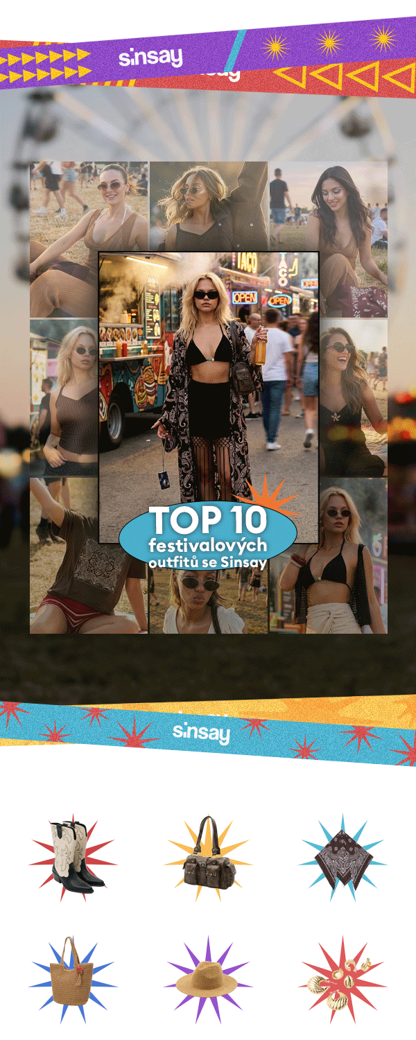 TOP 10 festivalových outfitů se Sinsay
