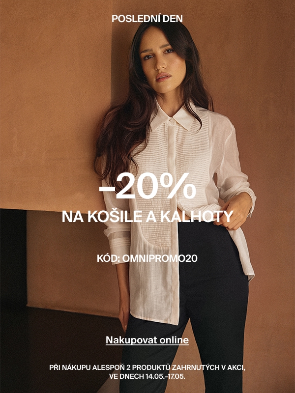 Speciální akce: –20% na košile a kalhoty