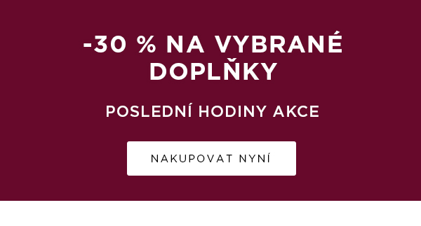 -30 % na vybrané doplňky - poslední hodiny akce