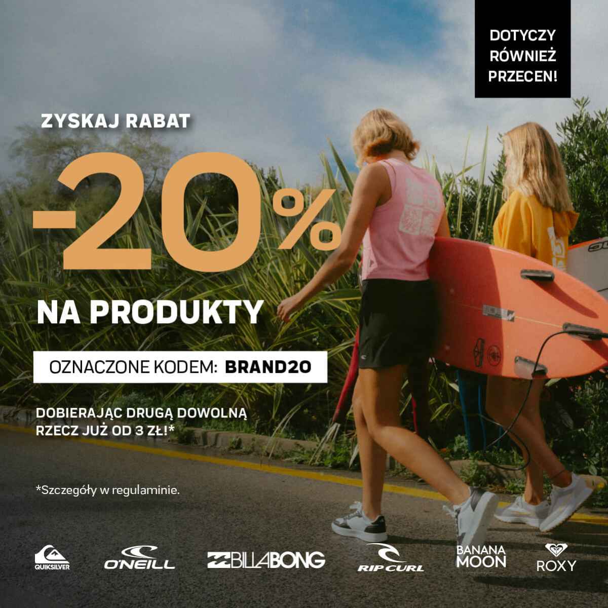 Zyskaj 20% na produkty oznaczone kodem: BRAND20