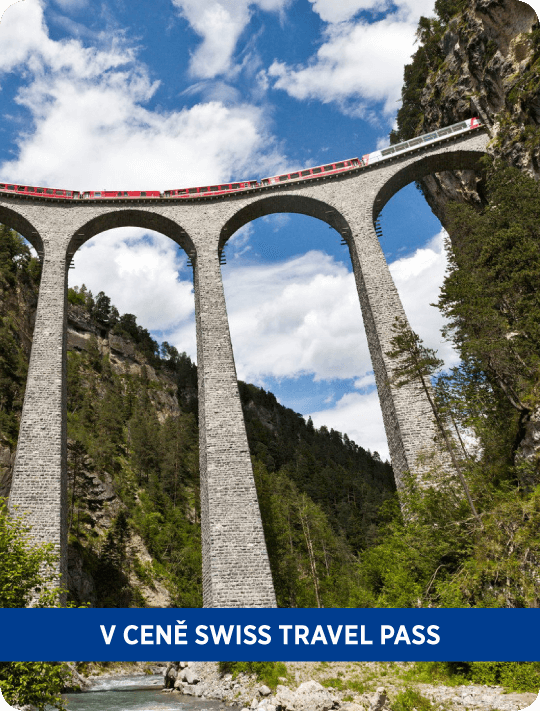 Nejkrásnější motivy Alp Arlberskou drahou a trasou Bernina a Glacier Expressu
