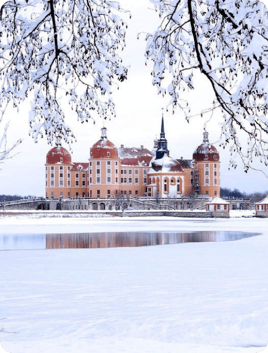 Advent na zámku Moritzburg a pevnosti Königstein