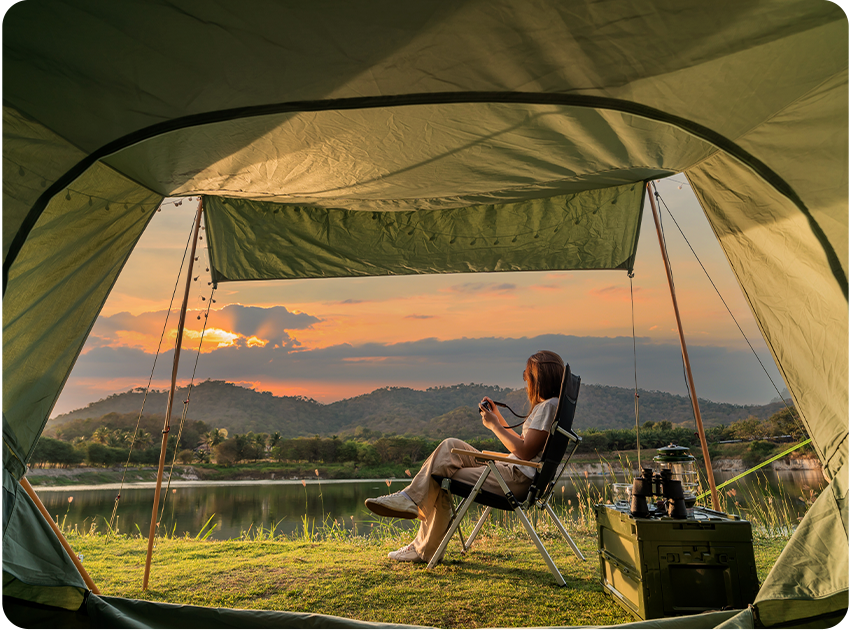 CAMPING A GLAMPING