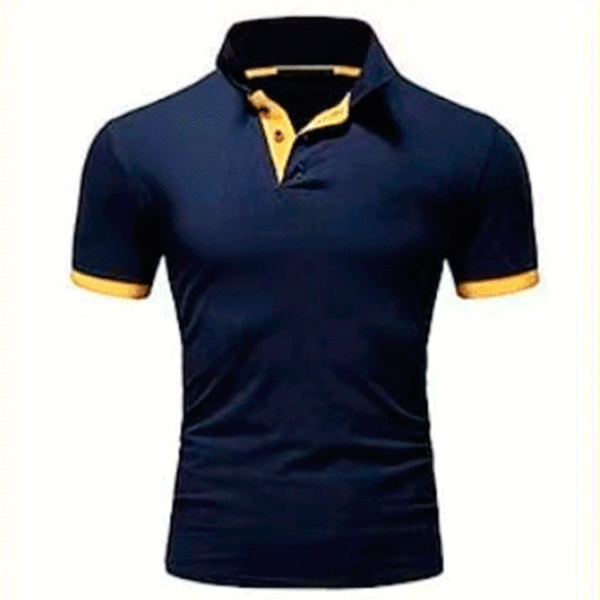 Men's T-Shirts Men's T Shirt Tee Polo Shirt Golf Shirt Turndown Casual Soft Breathable Short Sleeve Lake Blue Black White Solid Cloths orange dark gray scarlet Summer - Cotosen.com